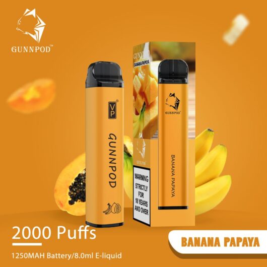 GUNNPOD – BANANA PAPAYA- 2000 PUFFS