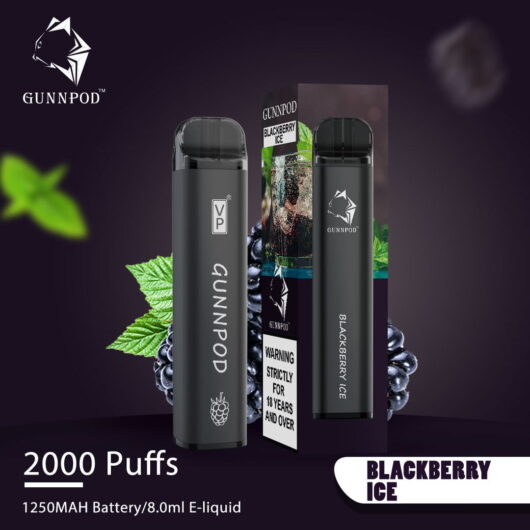 GUNNPOD – BLACKBERRY ICE – 2000 PUFFS